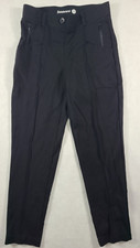 Betabrand Dress Yoga Pants Women's Medium Black Front Seam Zip Pockets Tapered