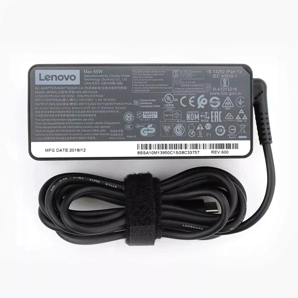 Cargador Original para Lenovo Chromebook X380 L390 E480 Thinkpad Yoga T14 L13 E14 Foto 3 de 4