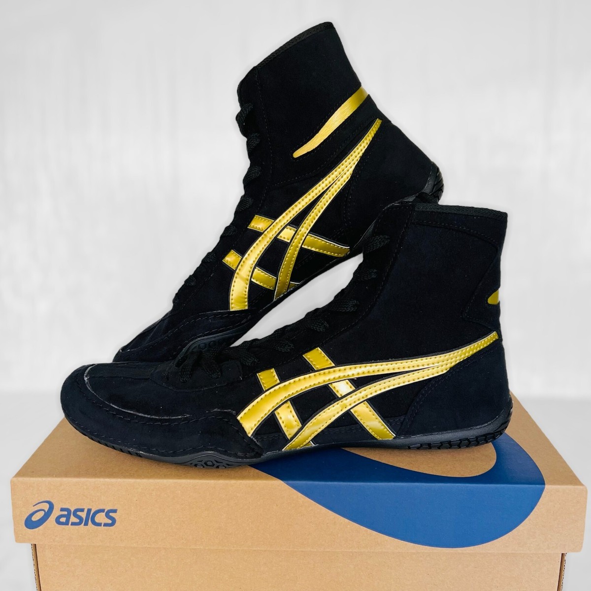 In stock】ASICS Wrestling Shoes 1083A001 EX-EO TWR900 Black x Gold