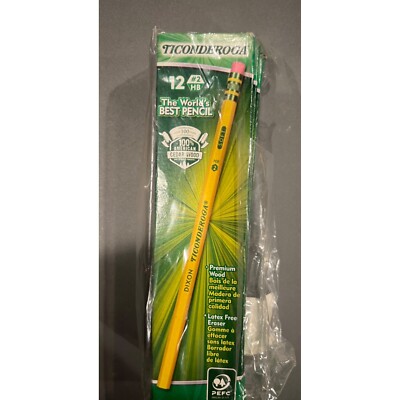 Dixon Ticonderoga No 2 Pencils 12 CT #2 HB Soft, Lot of 3 Sealed Boxes, School
