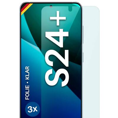 3x Schutzfolie für Samsung Galaxy S24 Plus Displayschutz Klar flexibel kein Glas