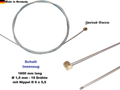2x Schaltzug universal Mofa,Moped Hercules,Kreidler,Puch,Zündapp MADE IN GERMANY