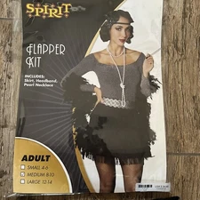 Halloween Costume Flapper Kit size M
