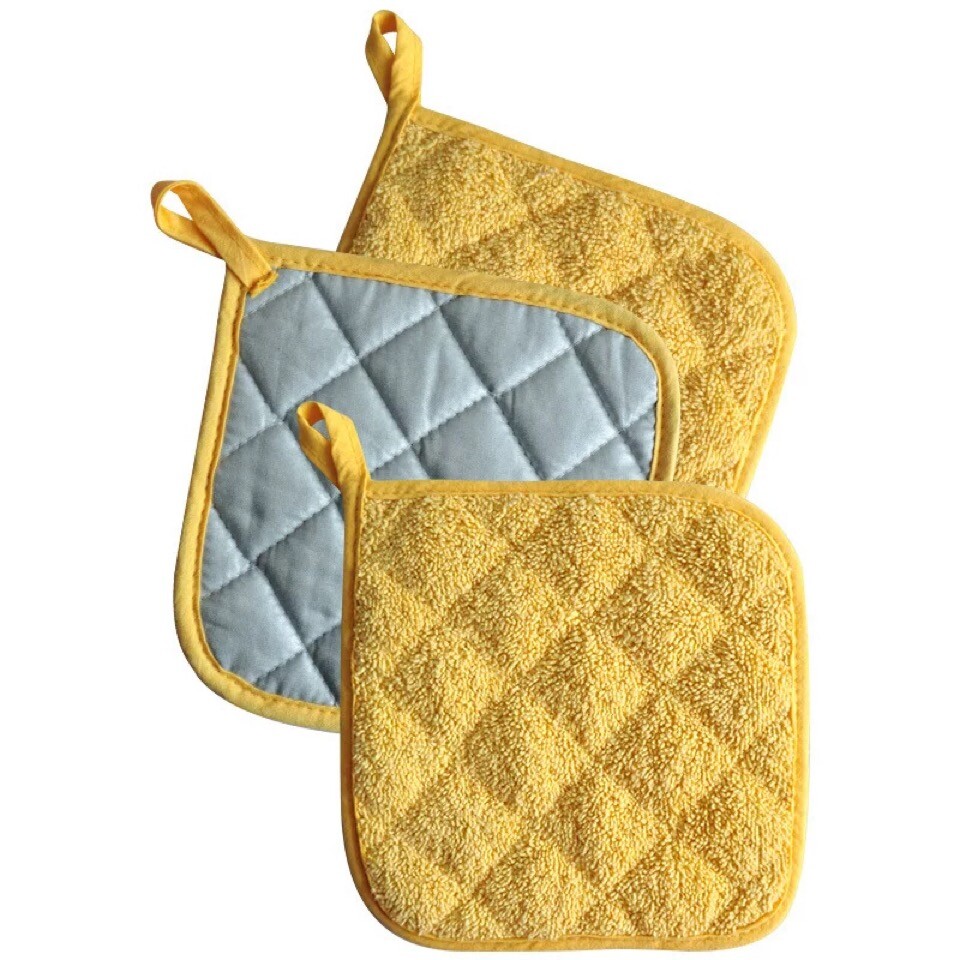 6-Pack Potholders Cotton Kitchen Everyday Basic Terry Heat Resistant Pot Holder