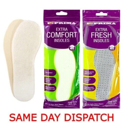 PRIMA / KINGSOLE Shoe Insoles Insert Extra Comfort Sports Anti Odours Mens Women UK Size 3-11