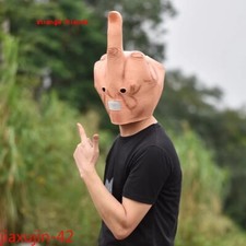 Flip the middle finger Halloween Cosplay Latex Mask Horror prop Party Perform