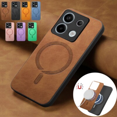 Handy Hülle Für Xiaomi Redmi Note 13 Pro 13T Poco X6 M6 Pro Magsafe Leder Cover