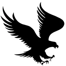 Silhouette Bald Eagle Bird Stencils
