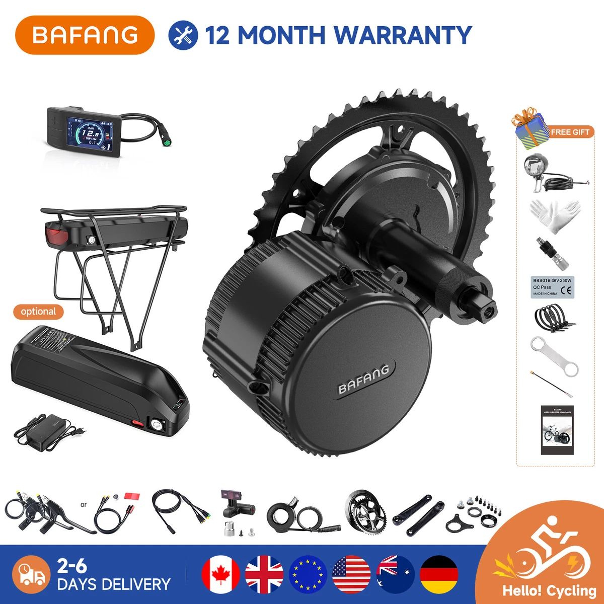 Bafang ebike kit with battery 2025
