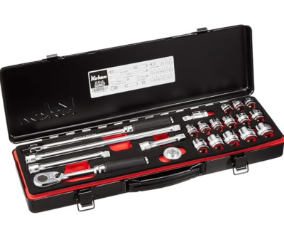Koken 3286Z Z-EAL Socket Wrench Basic Set of 21 Tools 3/8'' (9.5mm) With Case