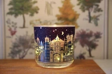 Orange Blossom Scented LED-Glow Scented Candle| Unique STAR CITY NIGHT Patterns