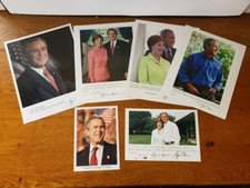 Lot of 6 George and Laura Bush Signed Photos for Charter Member of LA Campaign