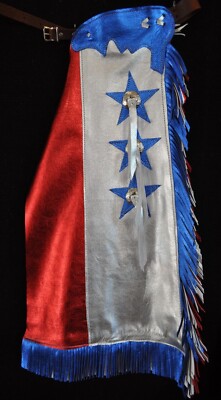 Custom Leather Kid's Chaps/Patriotic Rodeo Chaps/Made in USA