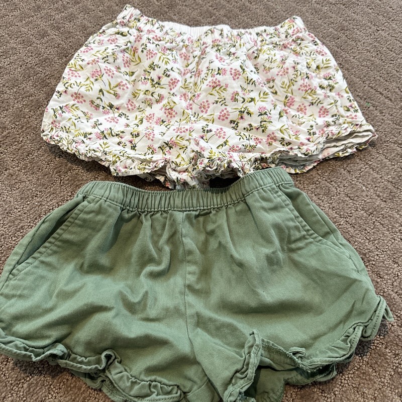 Crewcuts Girls Cotton Ruffle Shorts Size 6 2 Pairs