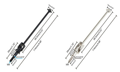 2x RC Antriebswelle DogBone + Achse 08059 + 02033 108015 Für 1/10 RC Auto HSP 