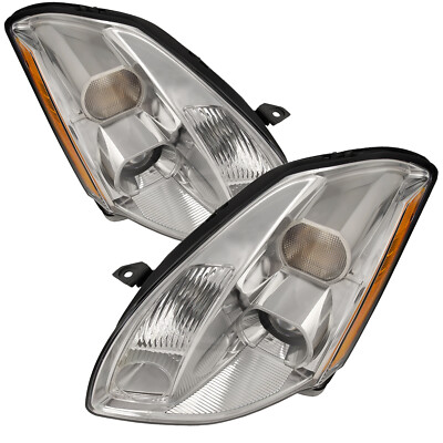 Headlights Fit Nissan Maxima 04-06 Halogen Chrome Left Right Headlamp Assembly