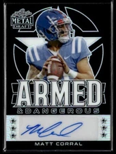 L7,229 - 2022 Leaf Metal Draft Armed and Dangerous Black #ADMC2 Matt Corral /15