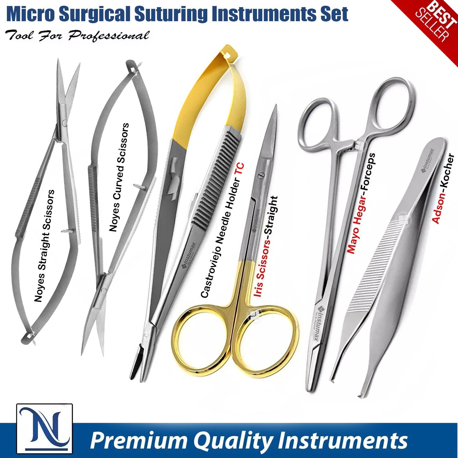 Dental Microsurgery Surgical Instrument Scissors Castroviejo Suture ...