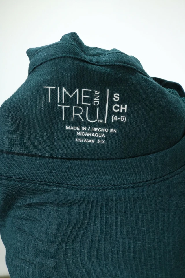 Women’s Time And Tru Gem Slate Long Sleeve Raglan T-Shirt NEW! NWT - Image 3 of 3