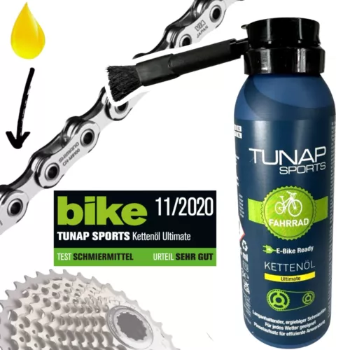 Tunap Ultimate Fahrrad Kettenöl 125ml Fahrrad Ebike Spray Pflege Kette Bürste