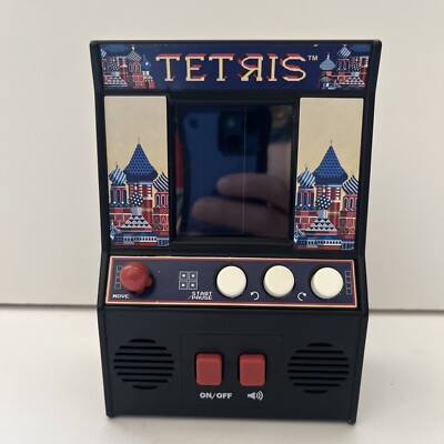 TETRIS Mini Arcade Game Classic Electronic Handheld Video Game Basic Fun Tested