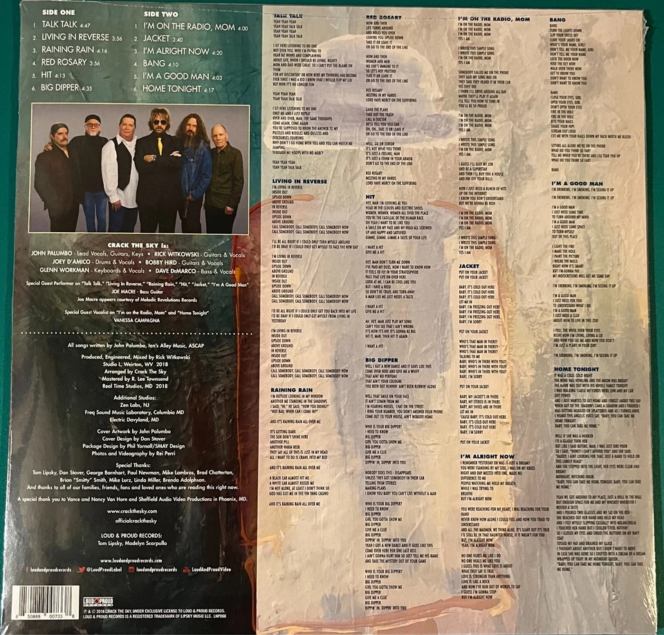 Crack the Sky Living in Reverse New and Sealed 180 Gram Vinyl LP! - Image 2 of 2