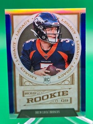 DREW LOCK 2019 Panini Legacy Rookie 7/25 SP #210 Missouri Denver Broncos RC CARD