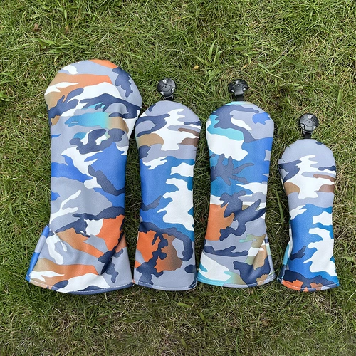 Cubiertas de cabeza de madera de camuflaje para golf de golf cubierta de cabeza de PU para conductor madera de calle híbrida - Imagen 16 de 30