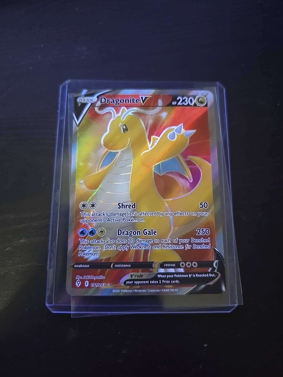 Dragonite V 191/203 Pokemon Evolving Skies Ultra Rare NM
