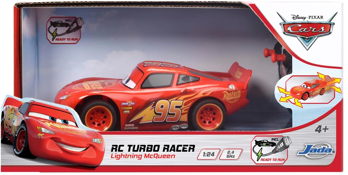 Disney Cars R/C 1:24 RC Turbo Racer Lightning McQueen