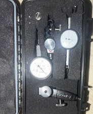 Mitutoyo Dial Test Indicator Set in Case - Labeled "INDICATORS J Bochenek"