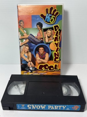 Hi-5 VHS Tape Playing Cool Case With Snow Party Tape Kids 2001