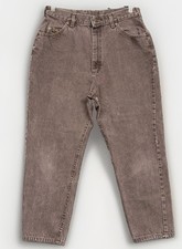 Lee High Waisted Jeans Rusty Brown Mom Tapered Leg USA Made 80s 90s Size 14P USA