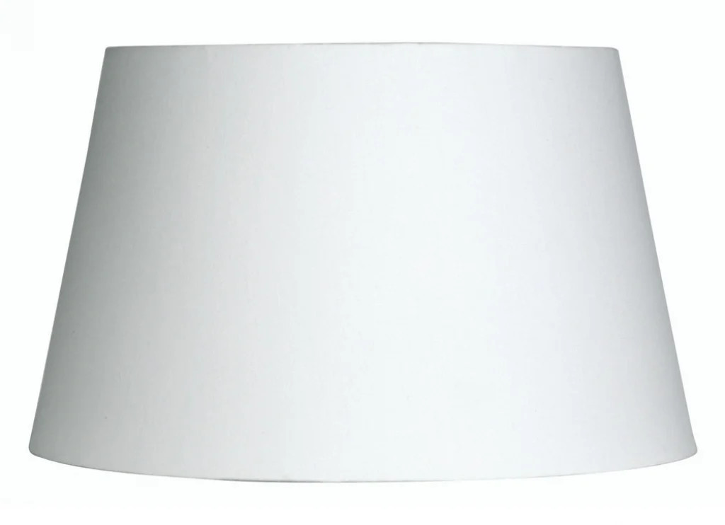 Lampshade White 16"" Cotton Tapered Drum 410mm Oaks Lighting S901/16