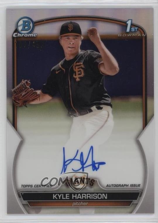 2023 Bowman Chrome Prospect Auto Refractor /499 Kyle Harrison #CPA-KH Auto lz7