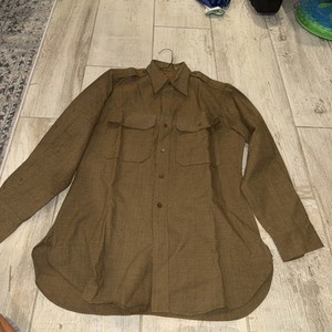 Korean War US Army Shirt Herringbone HBT Shirt Size 32