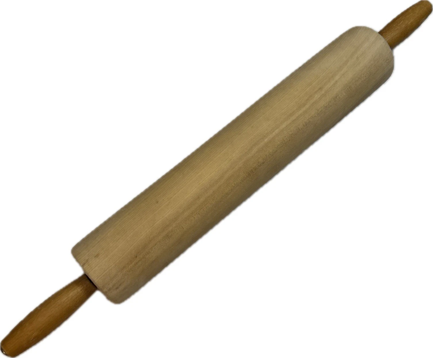 Rowoco USA Canada Vintage Wooden Rolling Pin Oversized 19" Wide 2.5" WORKS EUC