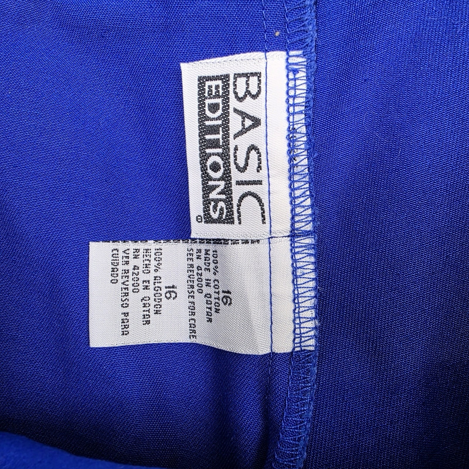 Basic Editions Blue Cotton Wrap Skort Women’s Siz… - image 4