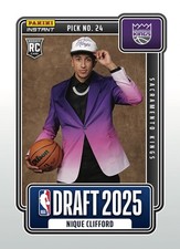 Nique Clifford Panini Instant 2025 NBA Draft #23 Kings Rookie RC - QTY