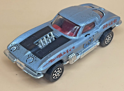 Corgi Whizzwheels Chevrolet Corvette Sting Ray blau 1:43 Vintage Diecast Auto