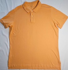 Mens Eddie Bauer Short Sleeve Orange Polo Shirt Size Large - EUC