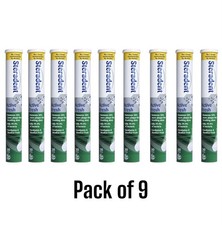 Image of 9 Pack Steradent Tablets Active Fresh 30 Tabs Each, Cleanse Dentures In 3 Mins.