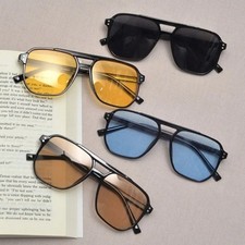 Large Oversized Men Women Trendy Lens Aviator Retro 70's Sunglasses