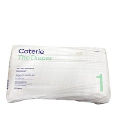 SEALED COTERIE SMALL DIAPERS SIZE 01 1 8-12 LB 33 COUNT MOST ABSORBENT