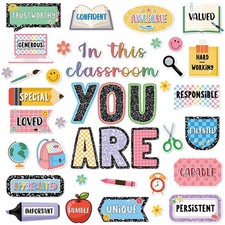 in This Classroom You are Bulletin Board Set, Rainbow Motivational Colorful