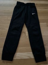 Nike Youth Jogger Pants Black Fleece Size S Pockets Elastic Waist