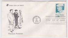 TurtlesTradingPost- Frances Perkins - 1980 - FDC #1821 Readers Digest Cachet
