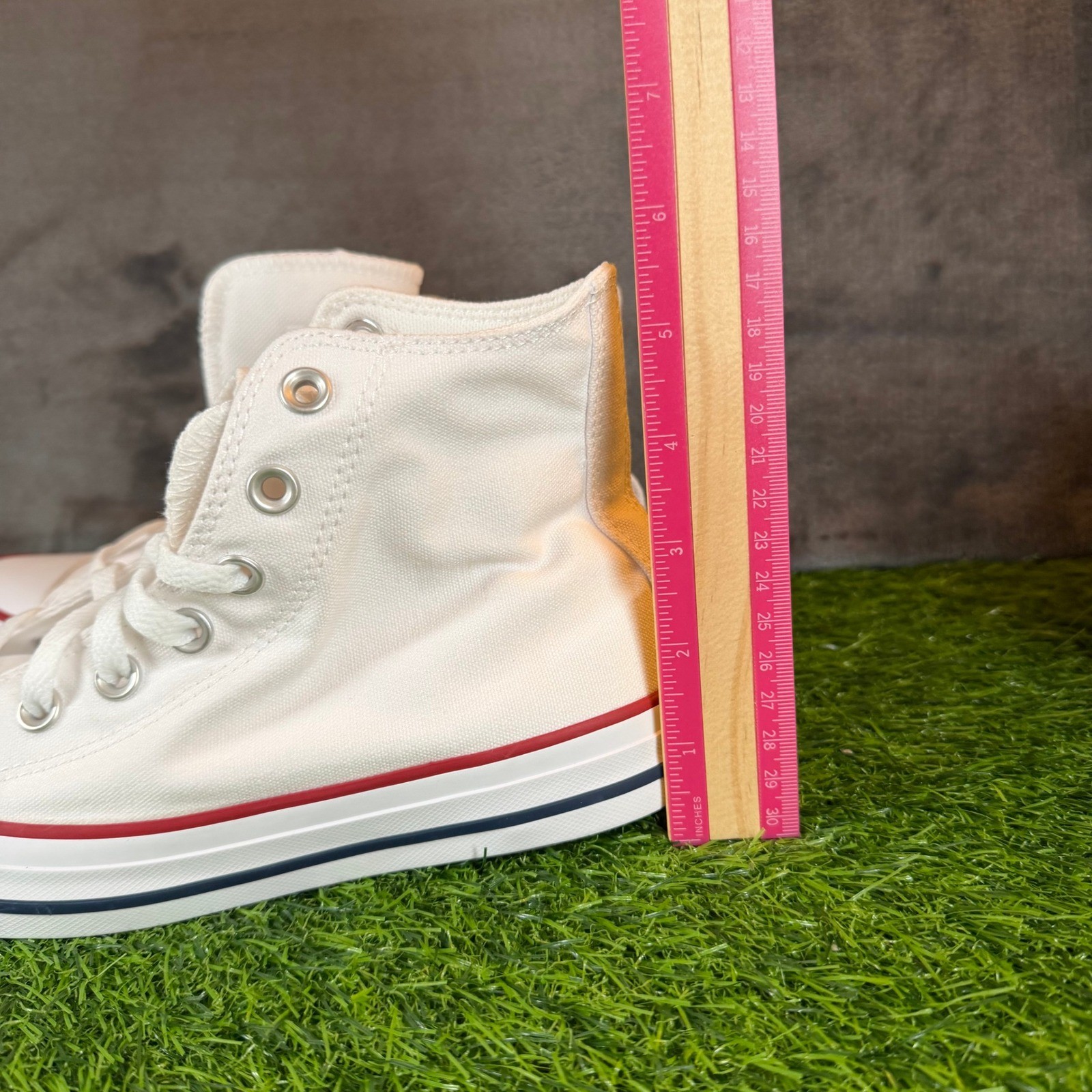 Converse Chuck Taylor All Star Hi Optical White Canvas Sneakers M7650 Womens 7 thumbnail 10