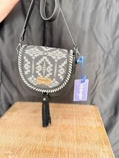 Wrangler Southwestern Print Saddle Bag - Black