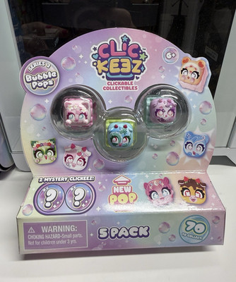 Clic Keez Clickable Collectibles Series 3 Bubble Pops 5-Pack Age 6+